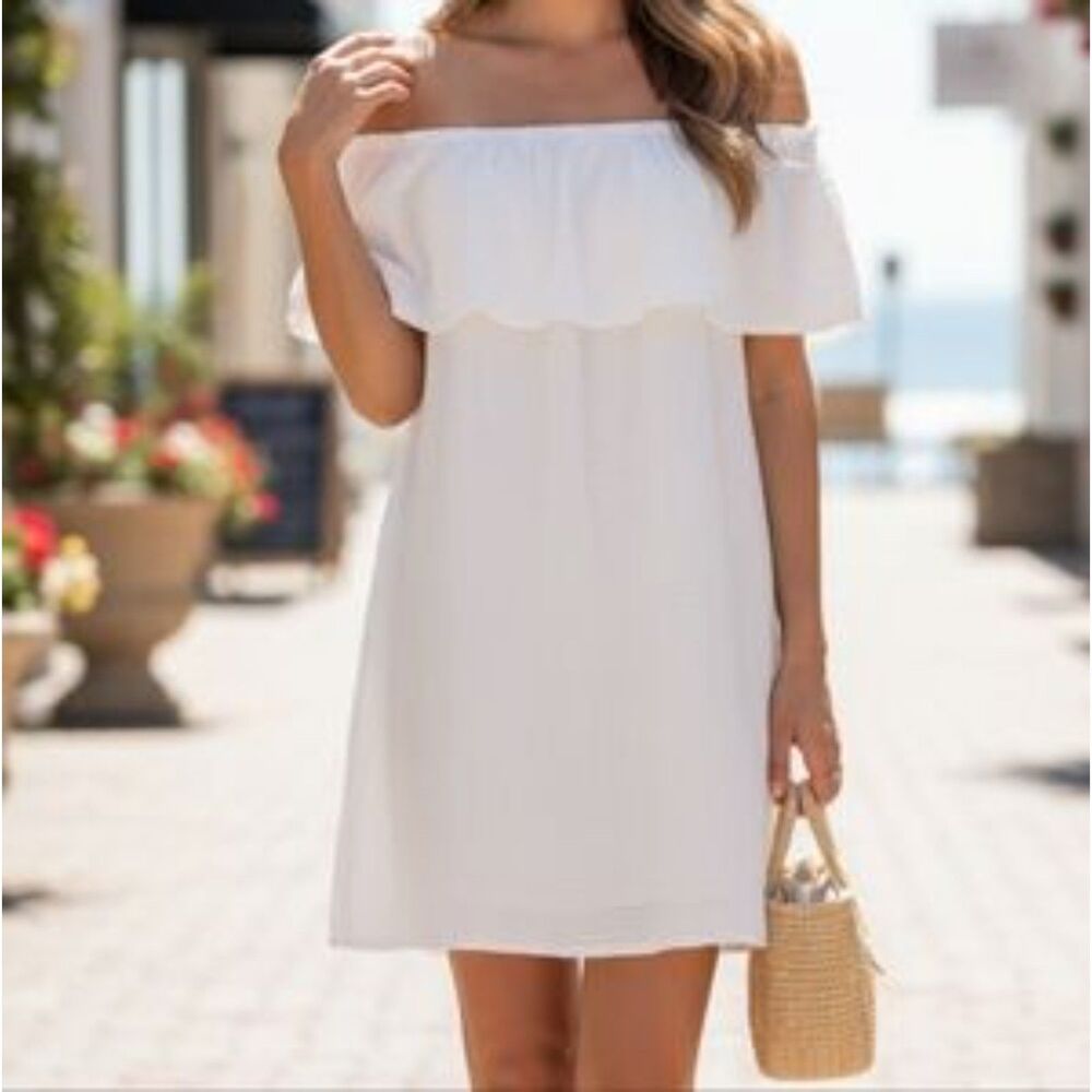 Aerie | Off Shoulder Ruffle Gauze Mini Dress Beach Festival Cover Up Flowy XS